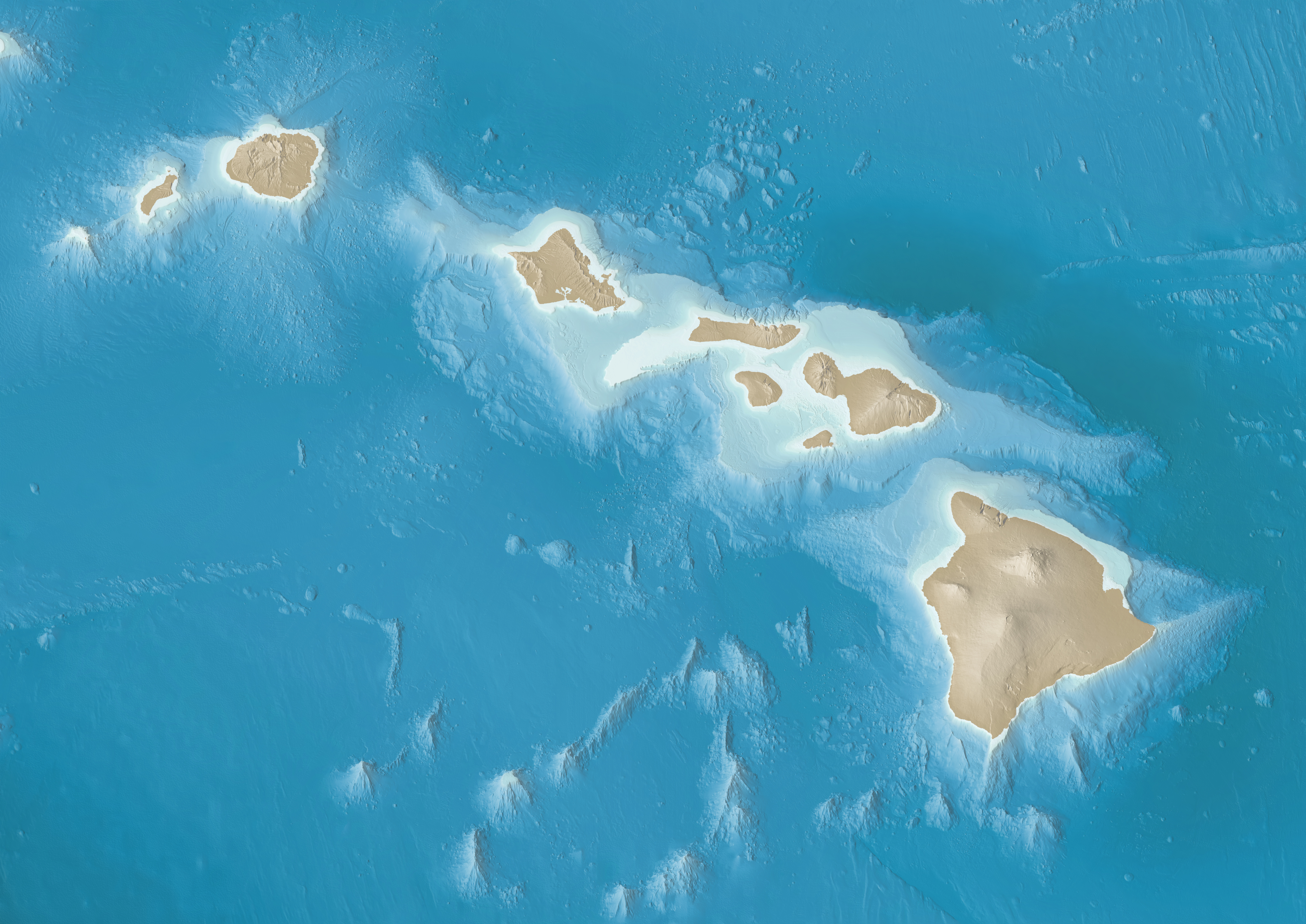 Hawaiian Islands Names Map
